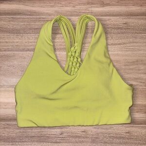 Aerie Lime Green Braided Strap Sports Bra